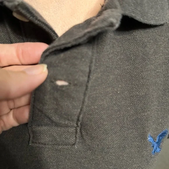 American Eagle Mens Cotton Classic Fit Short Sleeve Solid Polo Shirt S - Picture 3 of 7